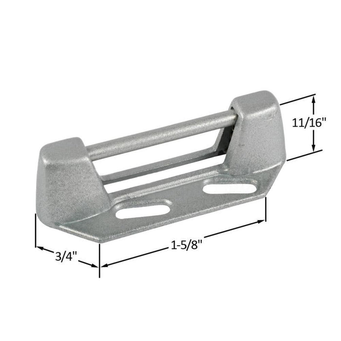 Storm Door Strike Plate – 1 - 5/8" Silver Resilient Replacement - Reflect Window & Door