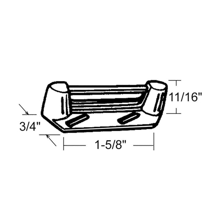 Storm Door Strike Plate – 1 - 5/8" Silver Resilient Replacement - Reflect Window & Door