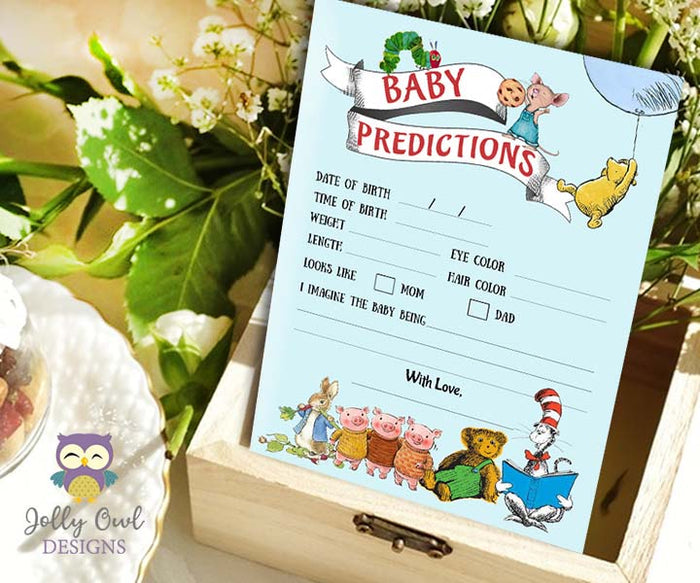 Story Book Themed Baby Shower Games - Bundle Set