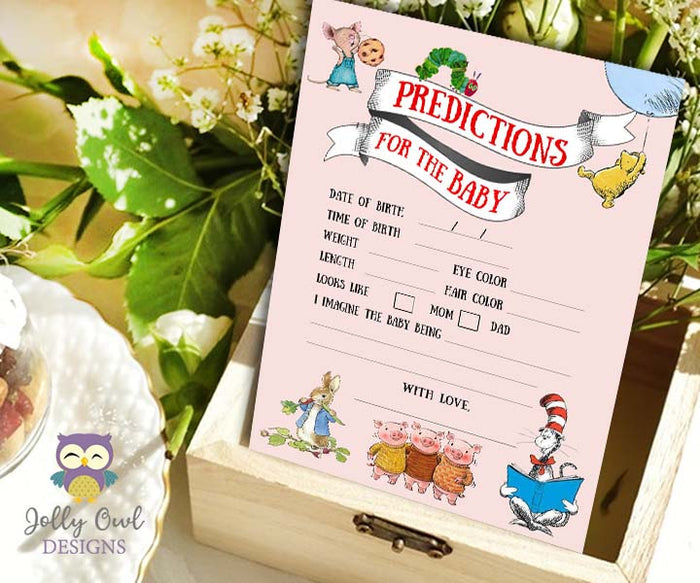 Story Book Themed Baby Shower Games - Bundle Set