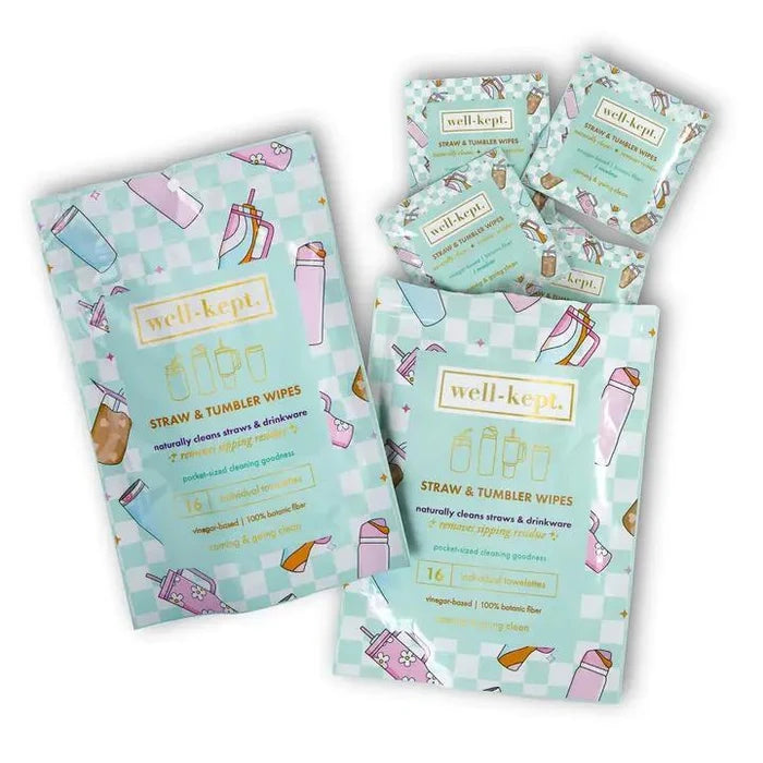 Straw + Tumbler Wipes - 16 Count
