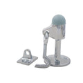 Stylish Brass Door Mounted Stop with Door Hook - Bright Chrome Finish - Reflect Window & Door