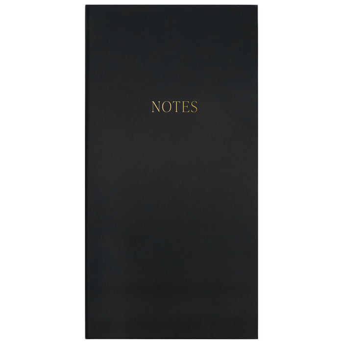 Black NOTES portable sticky notes booklet with gold lettering by Sweet Water Decor