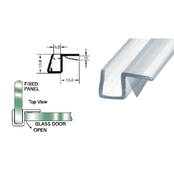 Swinging Shower Door 8mm x 96" Polycarbonate Sweep - Reflect Window & Door