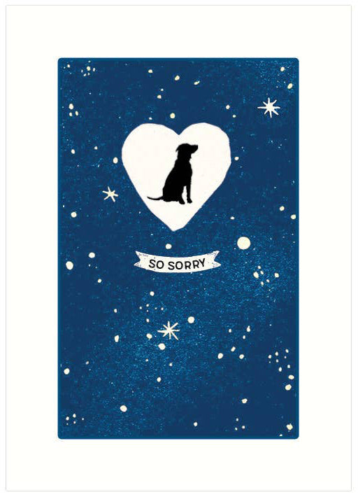 Sympathy Card : Dog, Night Sky
