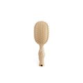 TELETIES Mini Detangler Brush for Medium Hair in Tan with gold accents