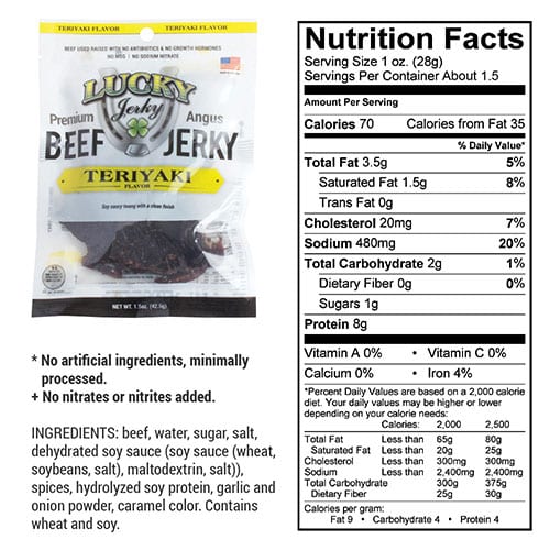 Teriyaki Beef Jerky | Pack of 2 | 1.5 oz | Nebraska Star Beef