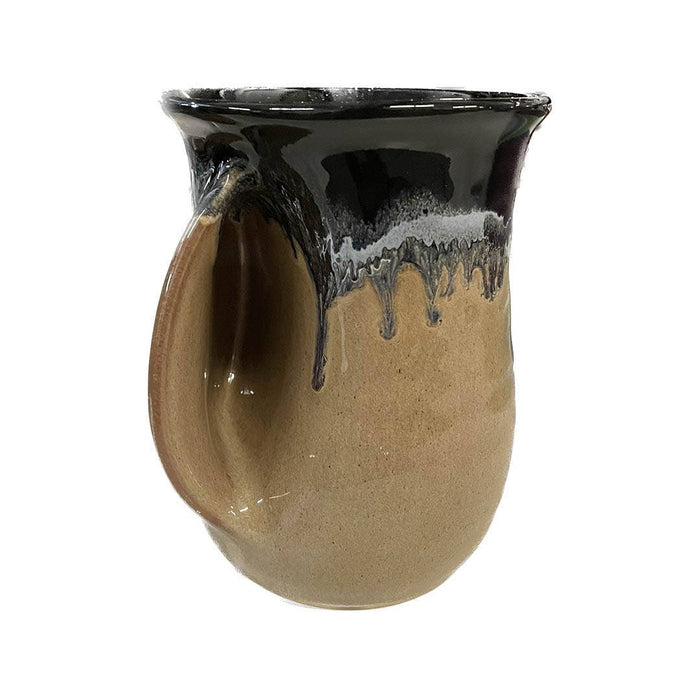 The Original Hand warmer Mug - Brown and Black Left Hand - Pine & Moss
