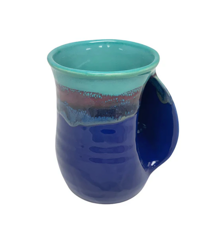 The Original Handwarmer Mug: Mystic Water/ Right Hand - Pine & Moss