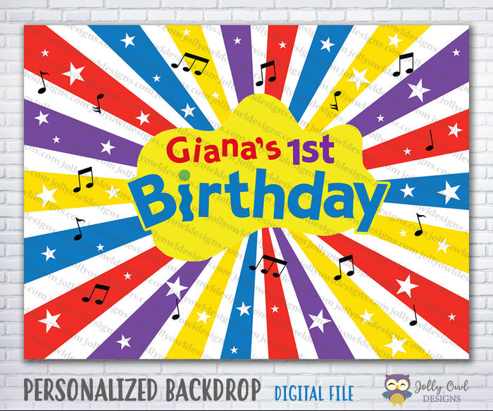The Wiggles Show Birthday Party Backdrop