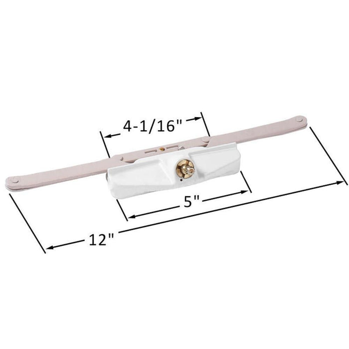 Truth Hardware 12" White Roto Gear Awning Window Operator - Reflect Window & Door