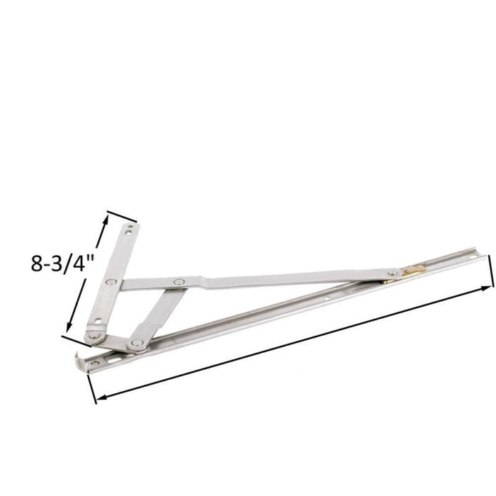 Truth Hardware 16 - 13/16" Stainless Steel 4 - Bar Egress Casement Window Hinge – Heavy - Duty Replacement Window Hinge - Reflect Window & Door