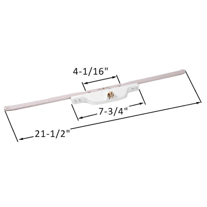 Truth Hardware 21 - 1/2" White Scissor Arm Operator for Awning Windows - Reflect Window & Door