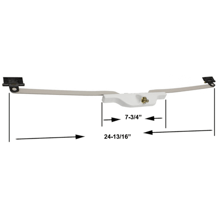 Truth Window Hardware White Rear Mount 24" Pivot Shoe Roto Awning Window Operator - Reflect Window & Door