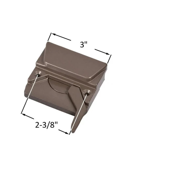 Truth Hardware Brown "Entrygard" Right Hand Sash Lock With 2 - 3/8" Screw Holes - Reflect Window & Door