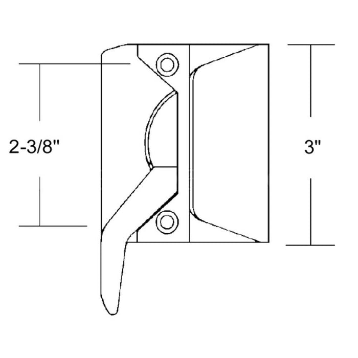 Truth Hardware Brown "Entrygard" Right Hand Sash Lock With 2 - 3/8" Screw Holes - Reflect Window & Door