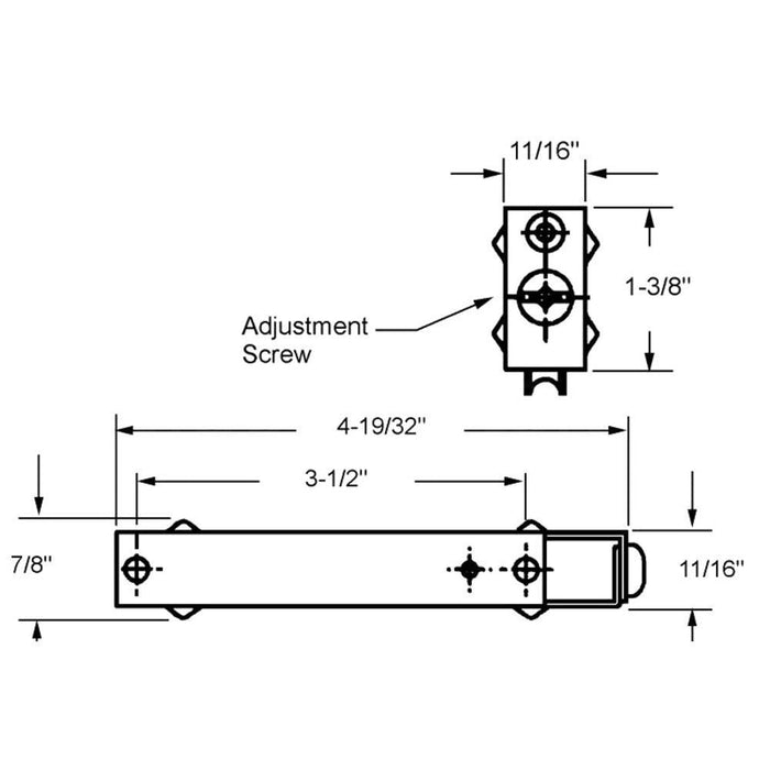 Truth Hardware Tandem Roller – End Adjust for Sliding Glass Doors - Reflect Window & Door