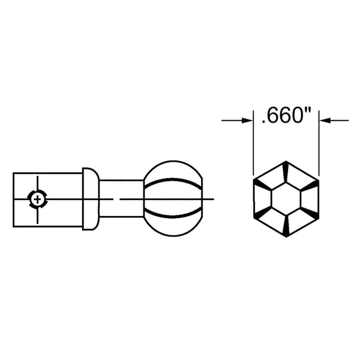 Truth Hardware Hex Ball Drive Adapter - Reflect Window & Door