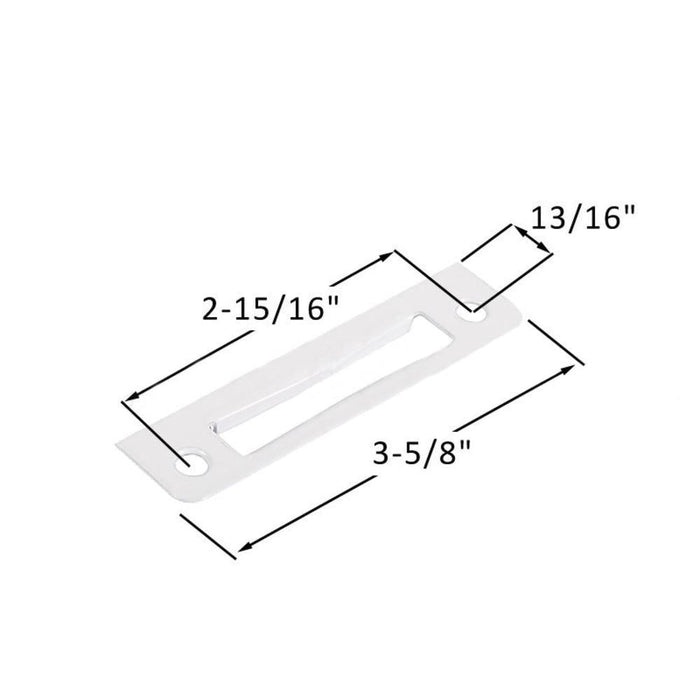 Truth Hardware White Cam Handle Strike Plate – Replacement Door Strike Plate for Casement & Awning Windows - Reflect Window & Door