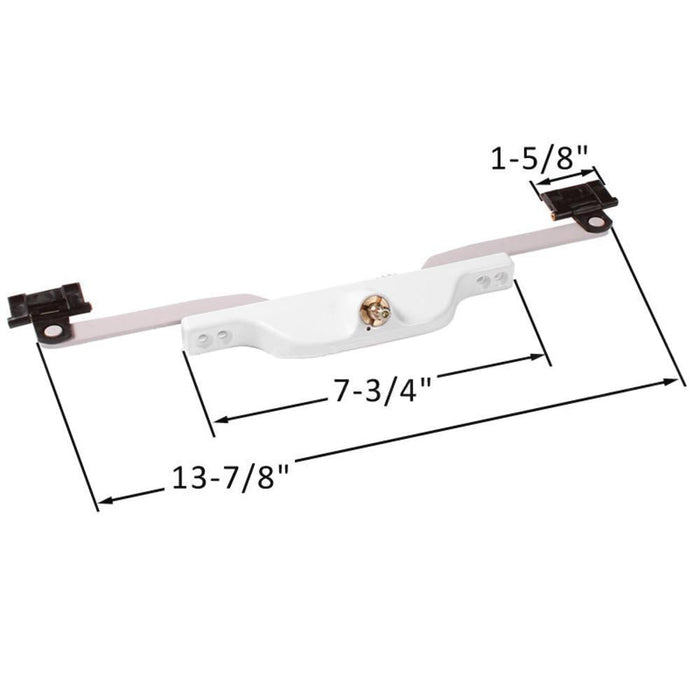 Truth Hardware 13 - 1/8" White Pivot Shoe Awning Window Operator - Reflect Window & Door