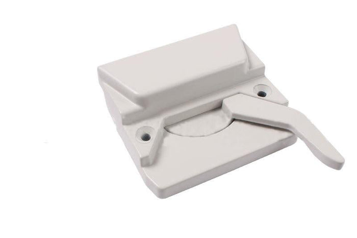Truth Hardware White Entrygard Right Hand Security Sash Lock – 2 - 3/8" Screw Holes – Durable Window Lock Replacement - Reflect Window & Door