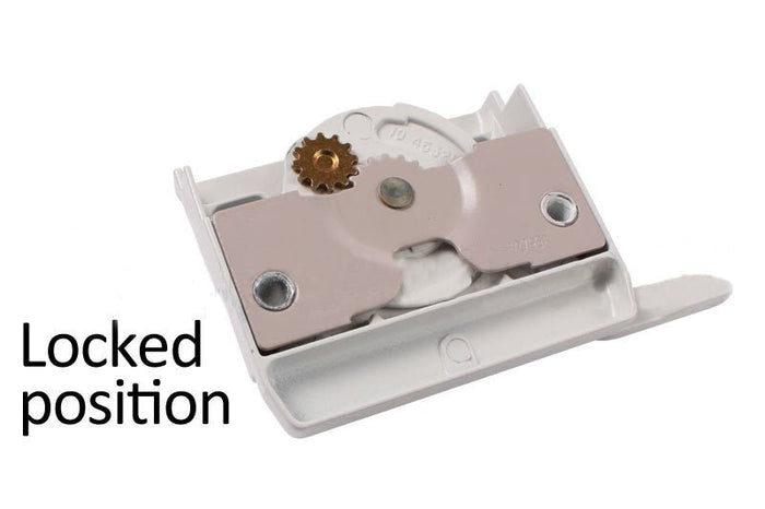 Truth Hardware White Entrygard Right Hand Security Sash Lock – 2 - 3/8" Screw Holes – Durable Window Lock Replacement - Reflect Window & Door
