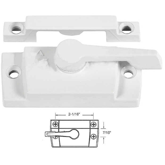 Truth Hardware "Trimline" Security Cam Lock - 7/16" Backset 2-1/16" Mounting Holes - Reflect Window & Door