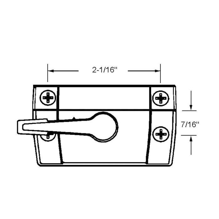 Truth Hardware "Trimline" Security Cam Lock – 7/16" Backset – Replacement Window Lock for Casement & Awning Windows - Reflect Window & Door