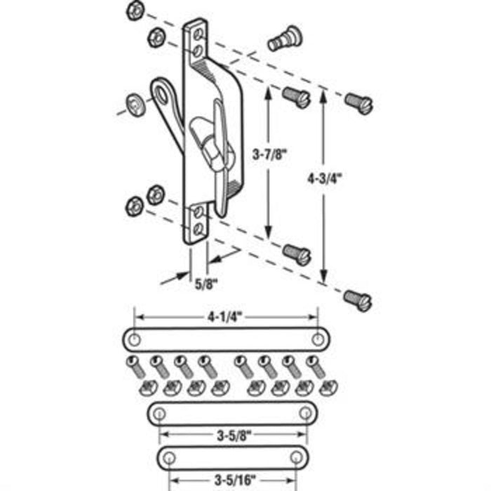 Universal Louver Window Operator With Three Link Assortment - Reflect Window & Door