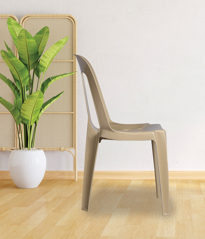 Uratex Monoblock 101 Classic Chair in beige, right side view