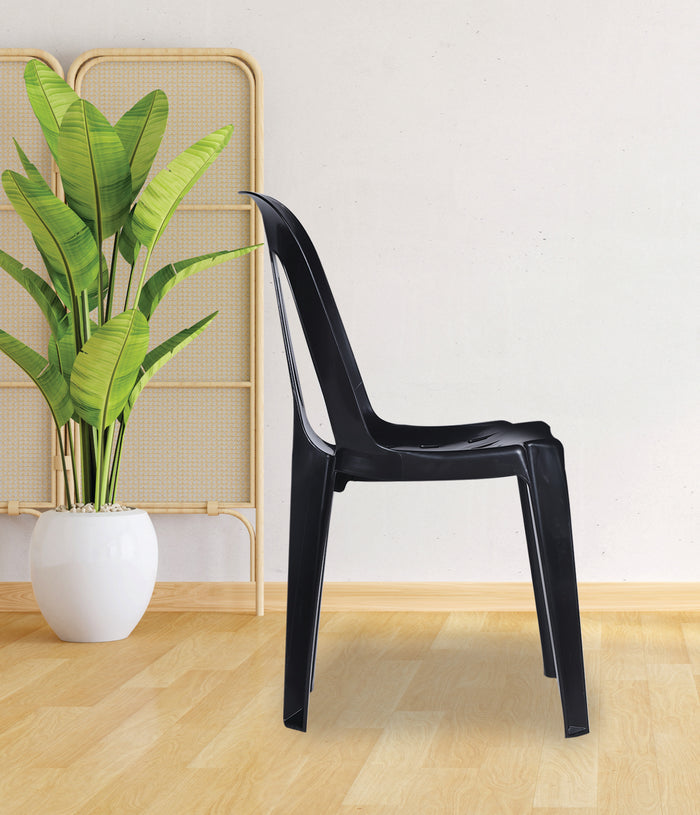 Uratex Monoblock 101 Classic Chair in black, right side view