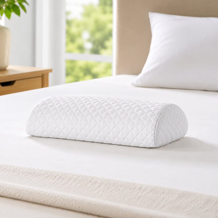 Uratex Senso Memory Lumbar Pillow, shown in a room setting