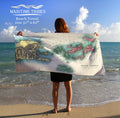 USVI - Antique Map Quick Dry Towel - Maritime Tribes USATowel