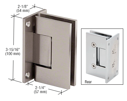 Shower Door Vienna Series Wall Mount Hinge with Internal 5 Degree Pin - Reflect Window & Door