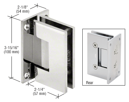 Shower Door Vienna Series Wall Mount Hinge with Internal 5 Degree Pin - Reflect Window & Door