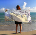 Virginia Beach, VA Nautical Chart Quick Dry Towel - Maritime Tribes USATowel