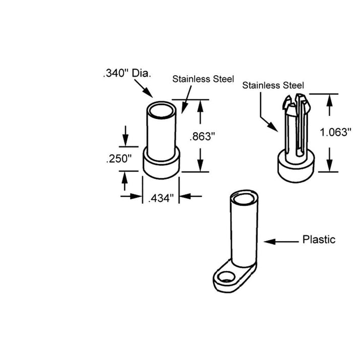 Von Duprin 88 Axles for Panic Hardware - Reflect Window & Door