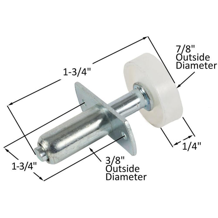 Wardrobe & Closet Door 3/4" Nylon Roller Guide - Reflect Window & Door