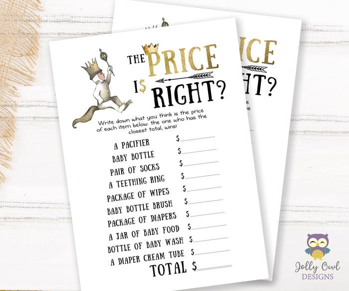 Where The Wild Things Are Baby Shower Games Bundle Set