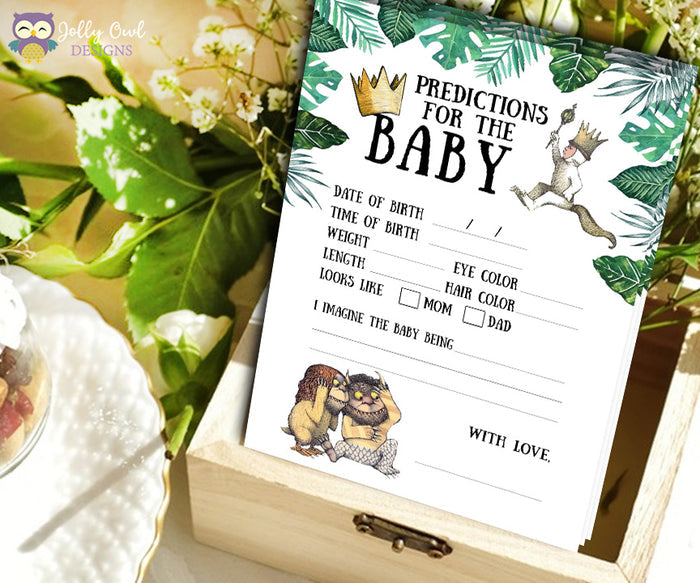 Where The Wild Things Are Baby Shower Games Bundle Set