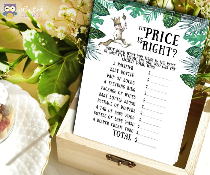 Where The Wild Things Are Baby Shower Games Bundle Set