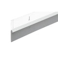 White Aluminum Entry Door Sweep with Vinyl Seal – Bottom Weatherstrip for Exterior Doors - Reflect Window & Door