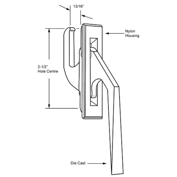 Casement Window Locking Handle – White, Easy Install - Reflect Window & Door