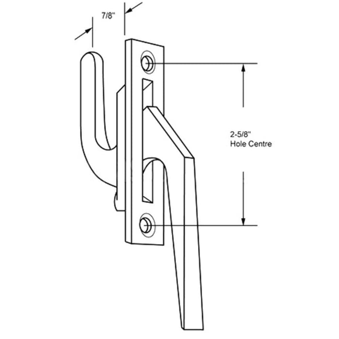 Casement Window White Plastic Security Locking Handle – Replacement Lock Handle for Vinyl Windows - Reflect Window & Door