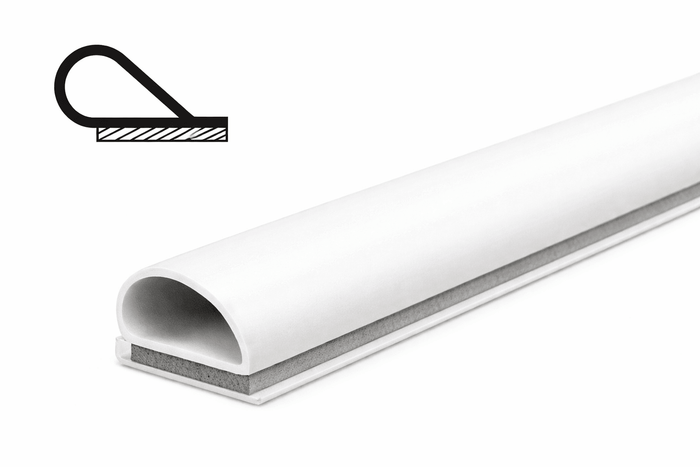White Self - Adhesive Weatherstrip – 100' Roll Foam Door &amp; Window Seal - Reflect Window & Door