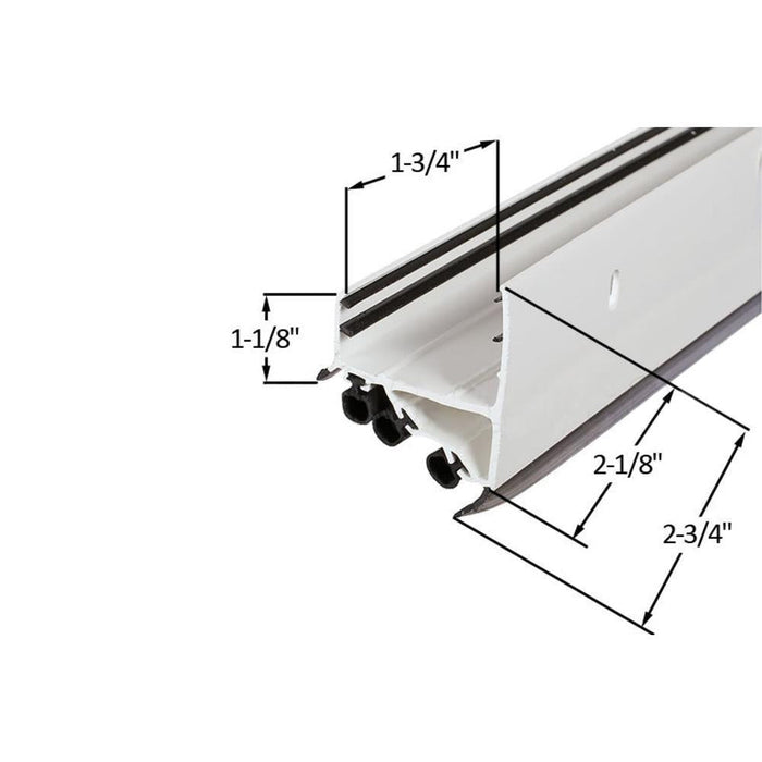Residential Door Bottom Shoe with Rubber Fins – Compatible with Willmar Entry Doors - Reflect Window & Door