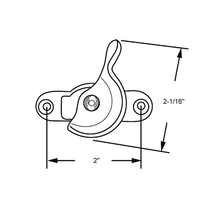 Window Sash Lock With 2" Screw Holes - Reflect Window & Door
