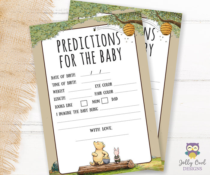 Winnie The Pooh Baby Shower Games Bundle Set