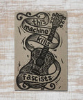 Woody Guthrie Postcard / Miniprint: Letterpress, Linocut