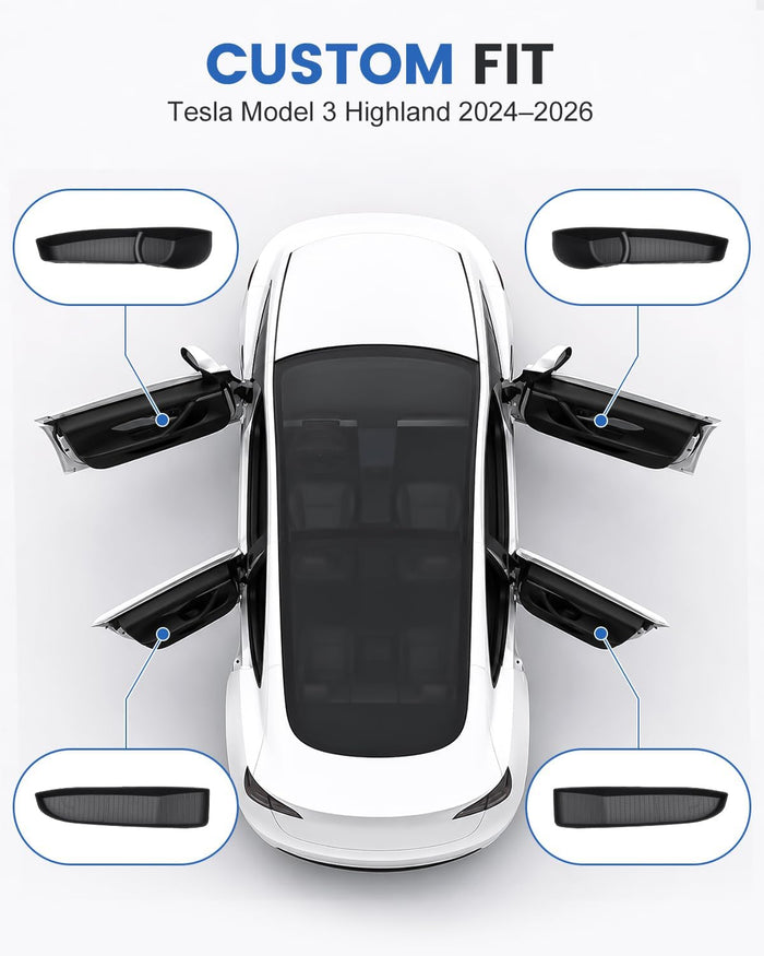 Xprite Door Side Storage Box for Tesla Model 3 Highland 2024 2025 2026